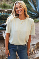 Mineral Washed Basic Tee T-Shirt OAT COLLECTIVE- Tilden Co.