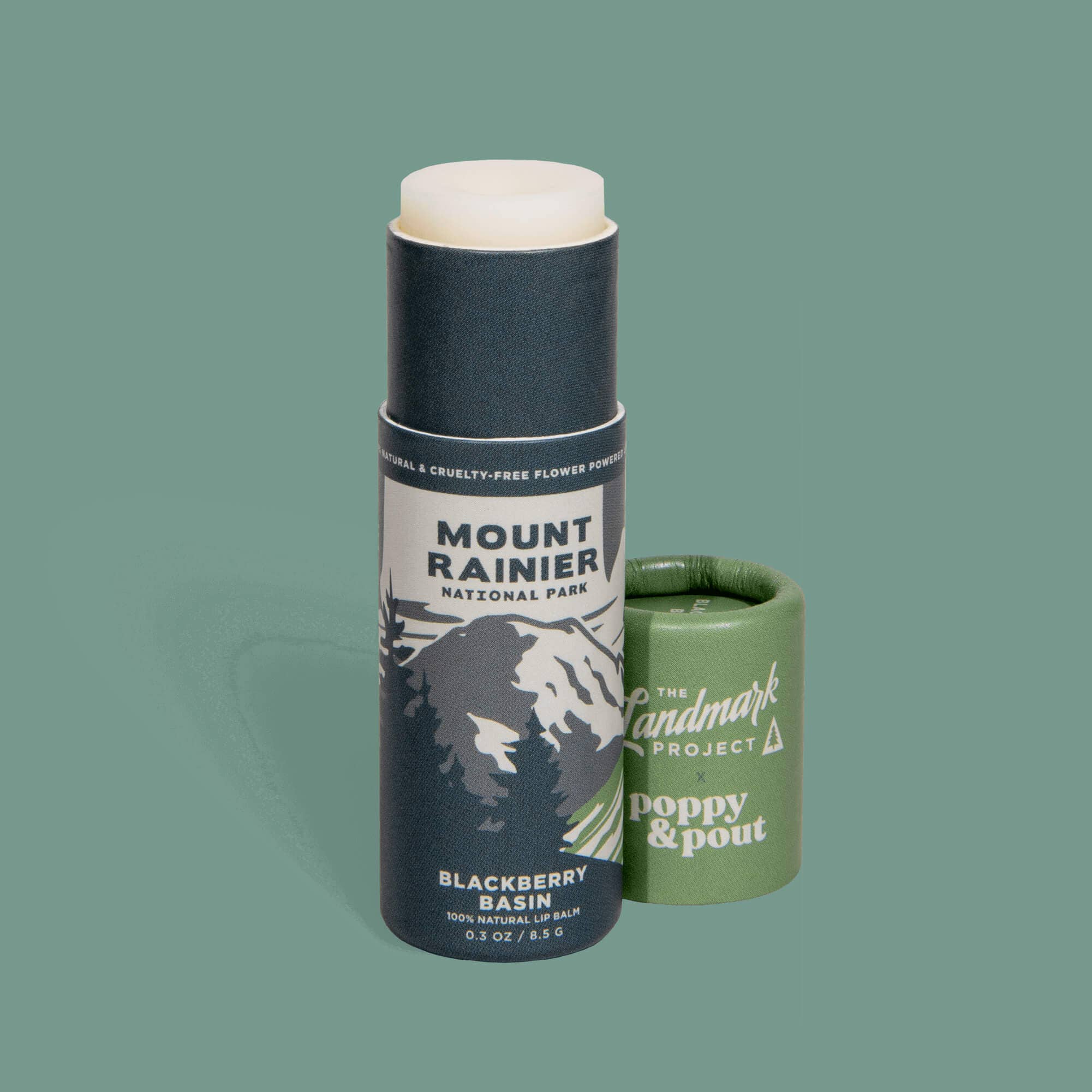 The Landmark Project, Lip Balm, Mount Rainier Blackberry Basin Poppy & Pout- Tilden Co.