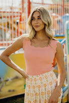 Sweater Tank in Flamingo Tank Top Mikarose- Tilden Co.