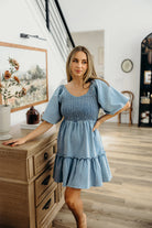 Kindred Dress in Chambray Dress Mikarose- Tilden Co.