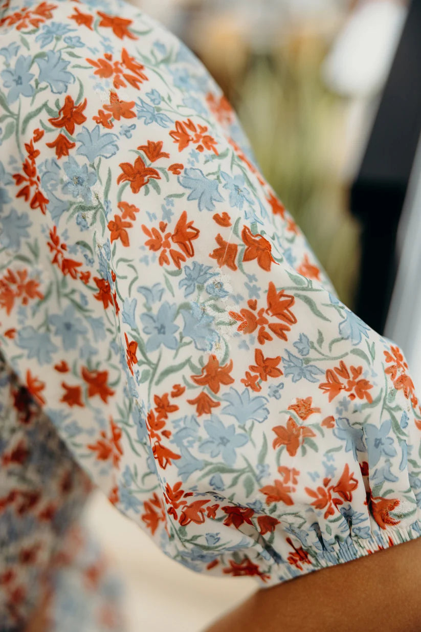 The Indigo Dress in Cherry Poppy Dress Mikarose- Tilden Co.