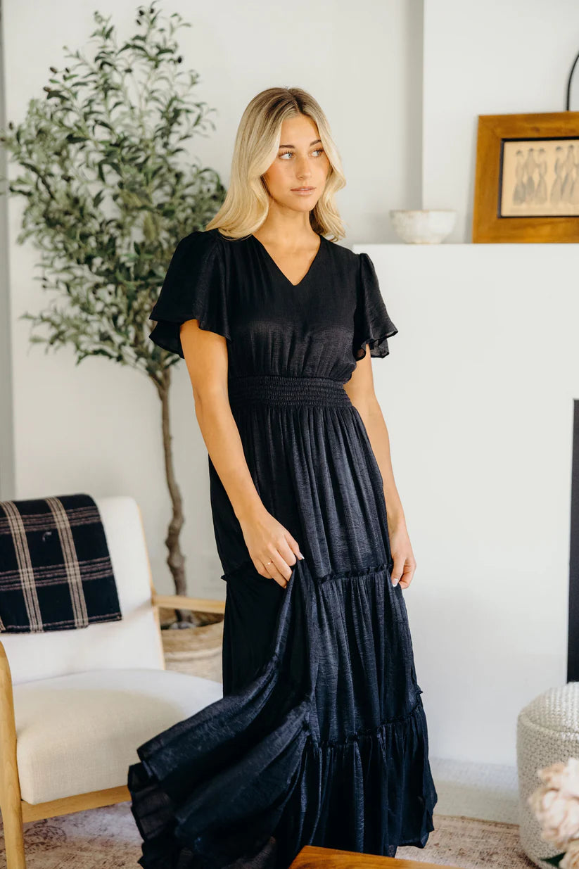 Taylor Dress in Black Dress Mikarose- Tilden Co.