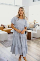 Serena Dress in Gray Check Dress Mikarose- Tilden Co.