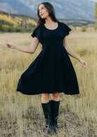 The Liv Dress in Black T-Shirt Mikarose- Tilden Co.