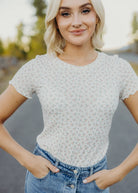 Lettuce Edge Tee in Cottage Clay Blouse Mikarose- Tilden Co.