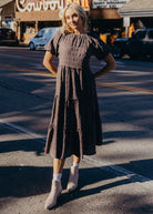 The Serena Dress in Mushroom T-Shirt Mikarose- Tilden Co.