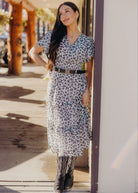 Jessa Dress Vintage Ink Midi Dress Mikarose- Tilden Co.