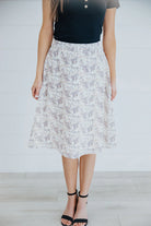 Midi Slip Skirt in Misty Bloom    midi skirt Mikarose- Tilden Co.