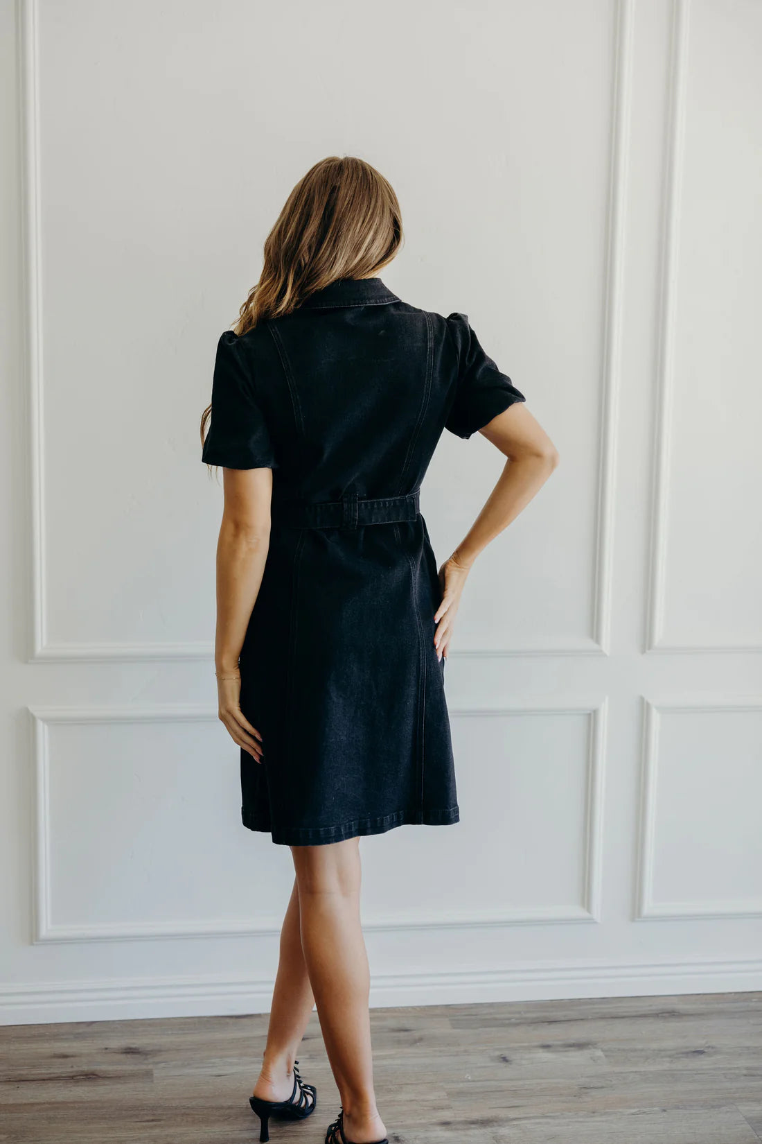 Rickie Dress in Dark Denim Dress Mikarose- Tilden Co.