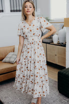 The Eden Dress in Copper Blossom Shirts & Tops Mikarose- Tilden Co.