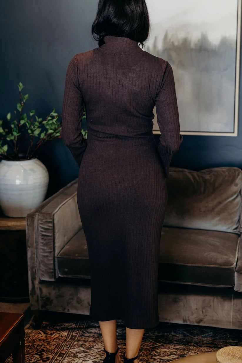 The Boston Dress in Smoky Walnut Shirts & Tops Mikarose- Tilden Co.
