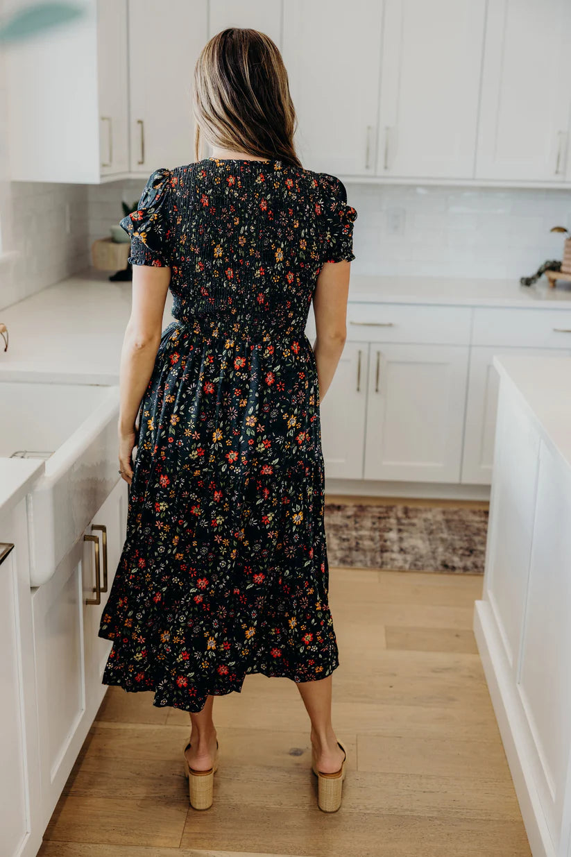 The McCall Dress in Hunter Green Shirts & Tops Mikarose- Tilden Co.