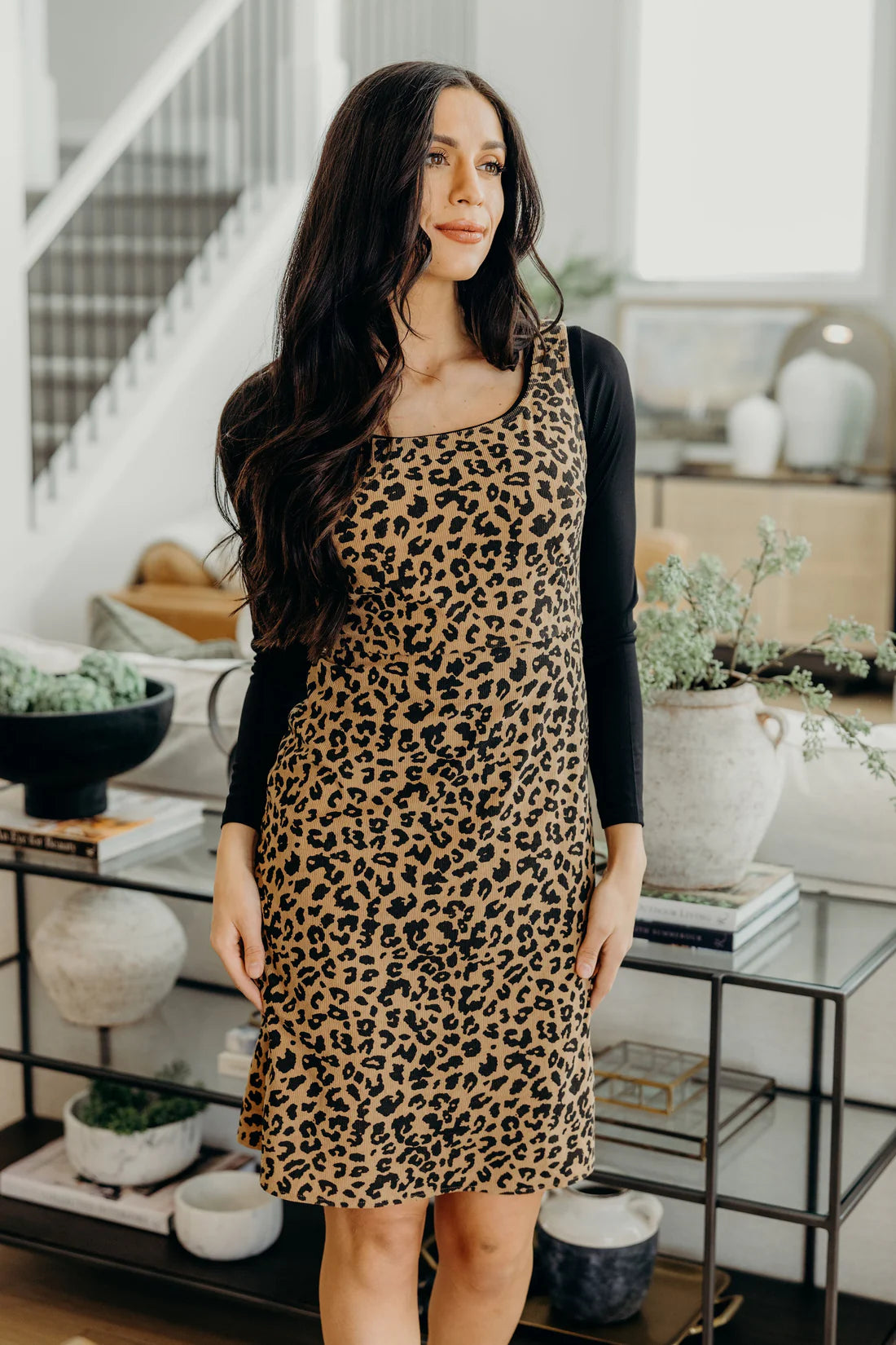 The Harper Dress in Leopard Shirts & Tops Mikarose- Tilden Co.