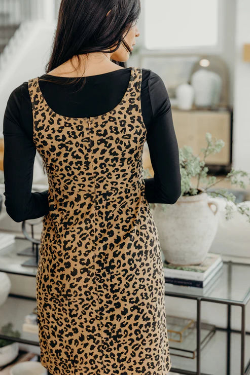 The Harper Dress in Leopard Shirts & Tops Mikarose- Tilden Co.