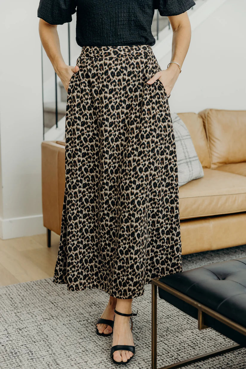 Maxi Slip Skirt in Leopard Shirts & Tops Mikarose- Tilden Co.