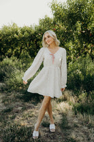 The Salem in Ballet Botanica Knee Length Dress Mikarose- Tilden Co.