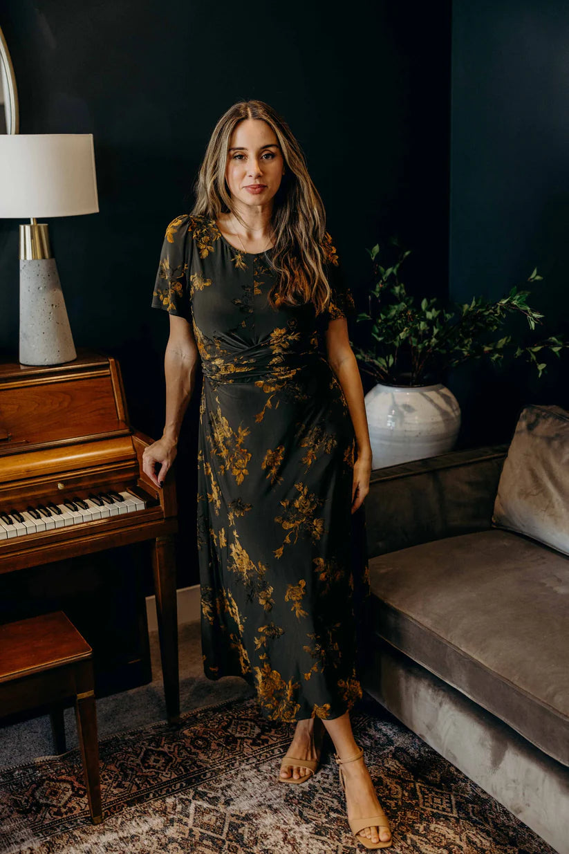 The Thayer Dress in Golden Rose Dress Mikarose- Tilden Co.