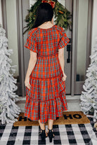 The Serena Dress in Cranberry Plaid Dress Mikarose- Tilden Co.