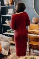 The Romee Sweater Dress in Rhubarb Dress Mikarose- Tilden Co.