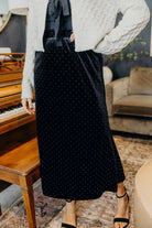 Straight Skirt in Black Pokadot Dress Mikarose- Tilden Co.