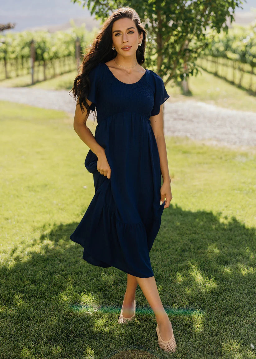 Kendall Dress in Liberty Midi Dress Mikarose- Tilden Co.