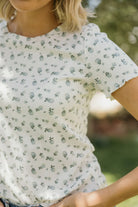 Lettuce Edge Tee in Dreamdew Blue T-Shirt Mikarose- Tilden Co.