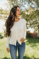 Pointelle Button Cardigan in Butter Tees Mikarose- Tilden Co.