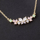 Butterfly Cluster Bar Necklace Necklace Fame Accessories- Tilden Co.