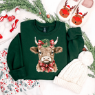 HIghland Cow Christmas Graphic Tee and Sweatshirt Womens Ave Shops- Tilden Co.