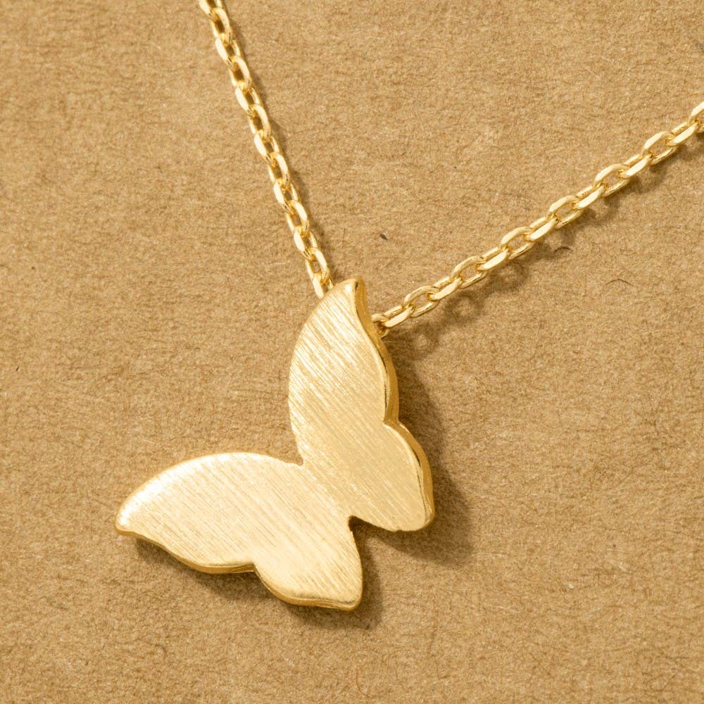 Mini Butterfly Necklace Necklace Fame Accessories- Tilden Co.
