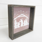 Nativity Pink Canvas Wall Art Small Christmas Small Decor    Home & Decor Hangout Home- Tilden Co.