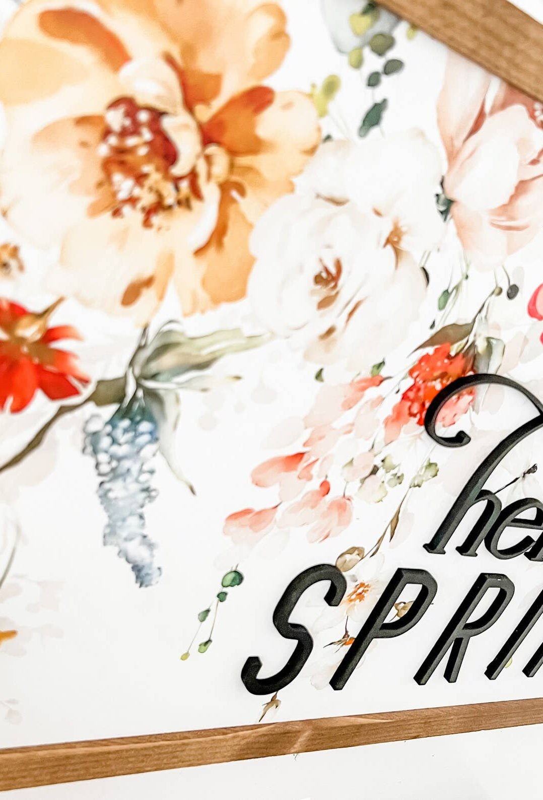 Hello Spring Floral Sign    decor WillowBee Signs & Designs- Tilden Co.