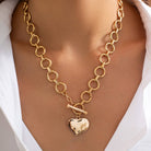 Notable Hammered Heart Toggle Necklace JOSSLYN by wall to wall- Tilden Co.