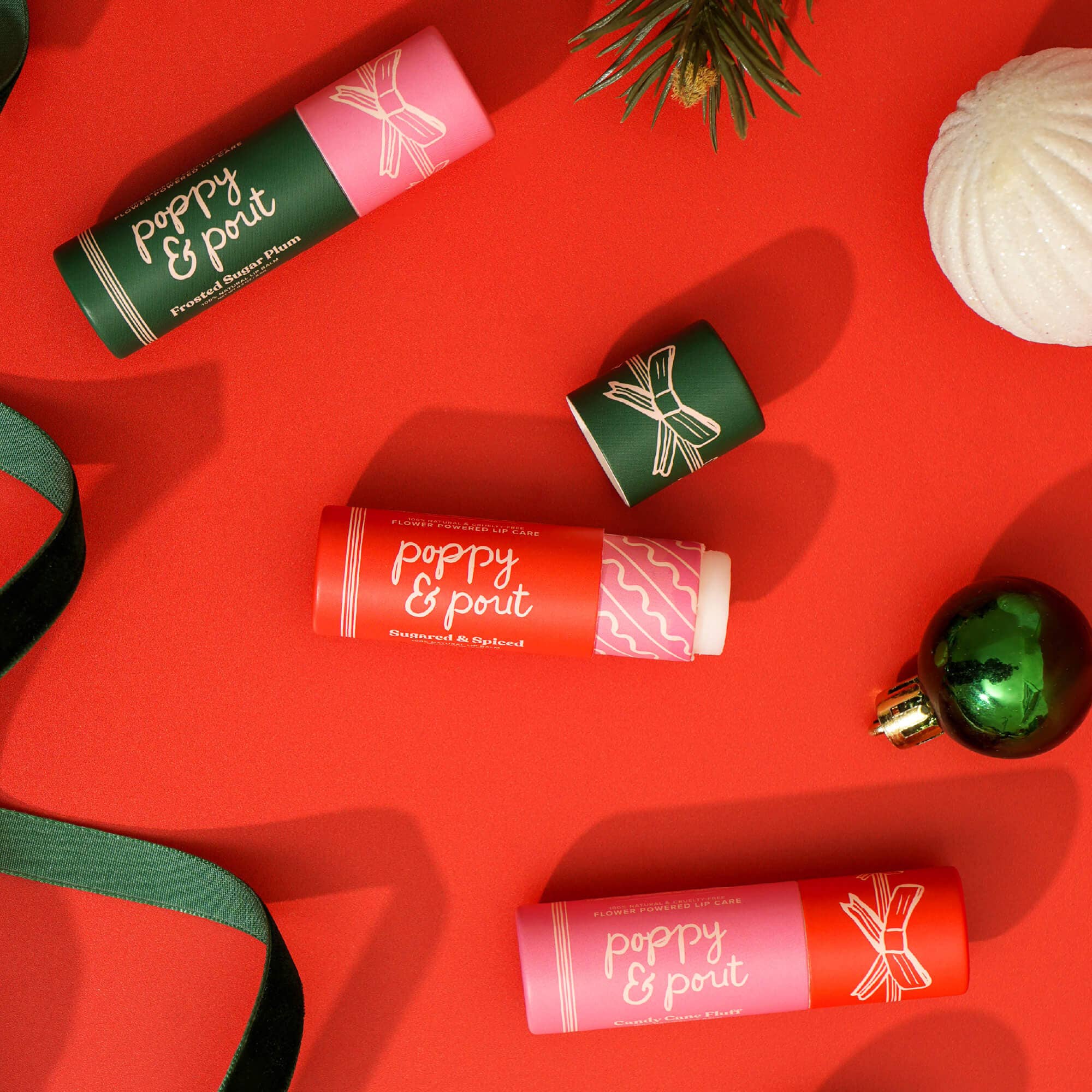 Limited Edition, Lip Balm, Holiday, Frosted Sugar Plum Poppy & Pout- Tilden Co.