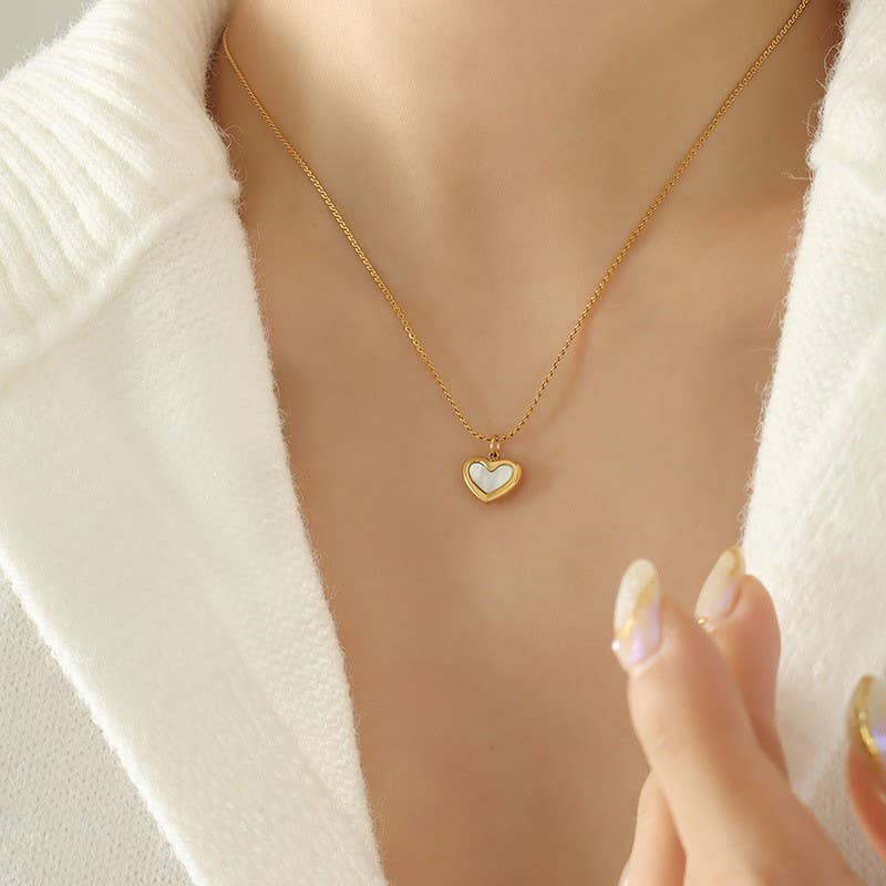 Heart Necklace | 40NK9443 Necklace JOSSLYN by wall to wall- Tilden Co.