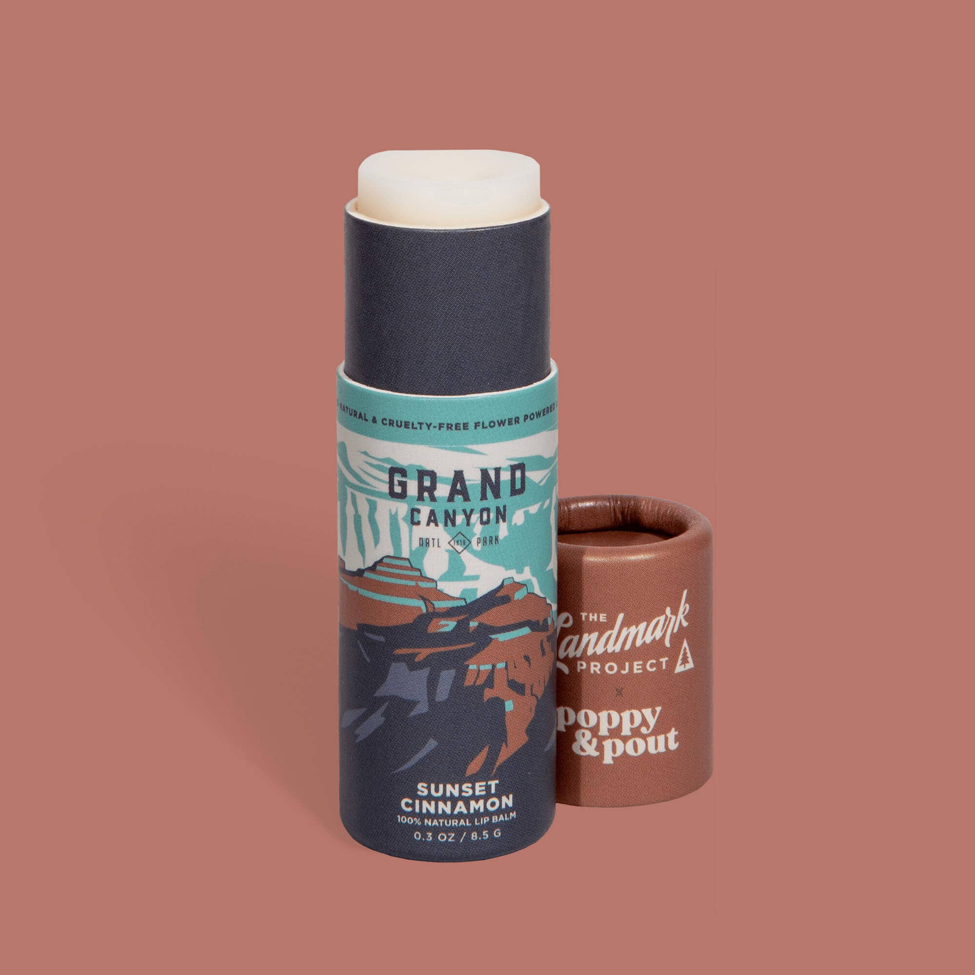 The Landmark Project, Lip Balm, Grand Canyon Sunset Cinnamon Poppy & Pout- Tilden Co.