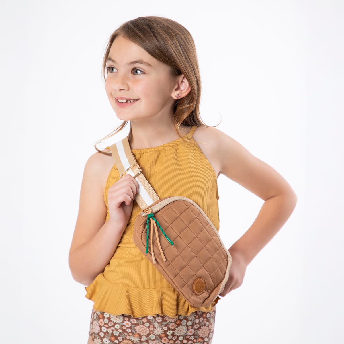Quilted Belt Bag Tan Tan Janela Bay- Tilden Co.