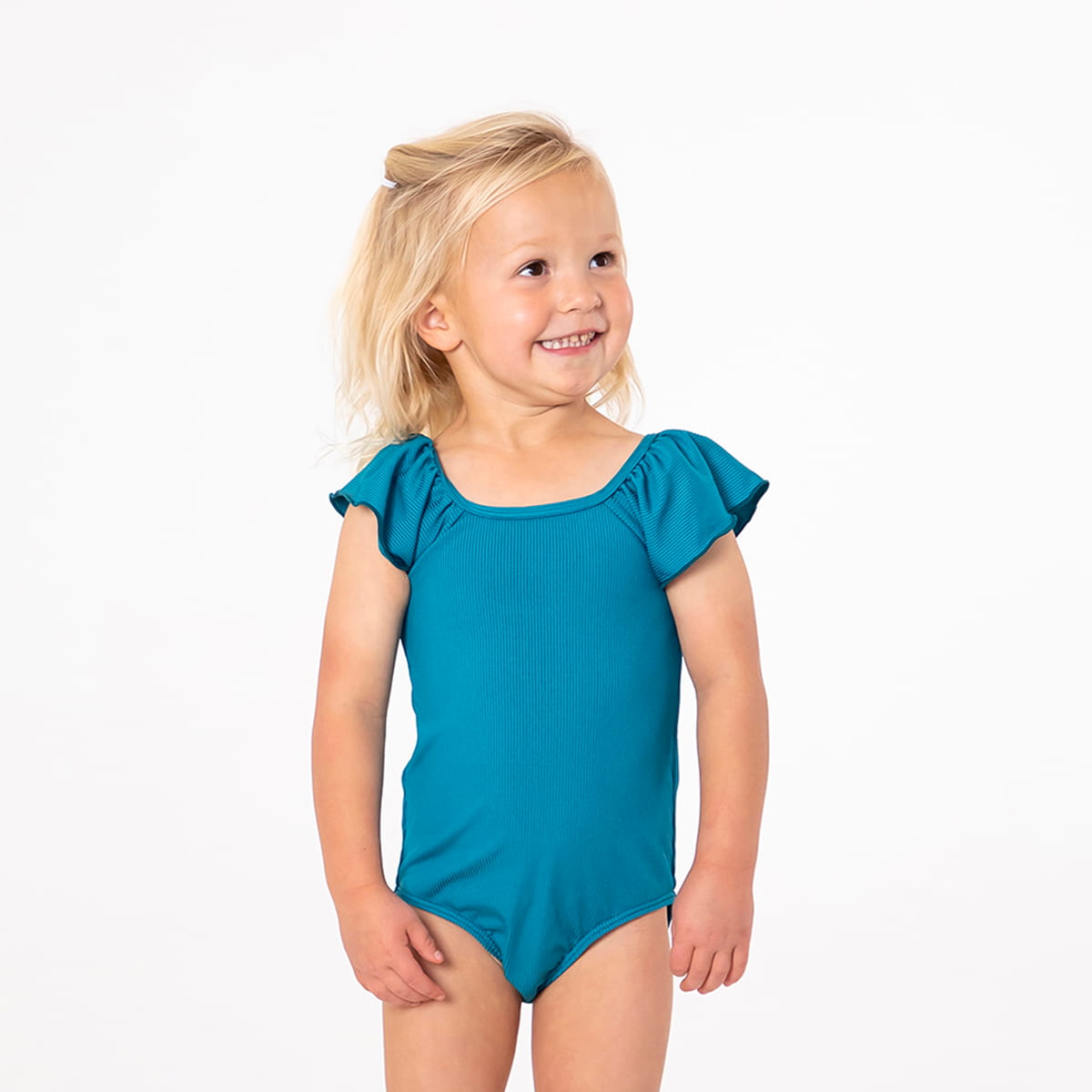 Ruffle Sleeve One Piece (Girls) Janela Bay- Tilden Co.