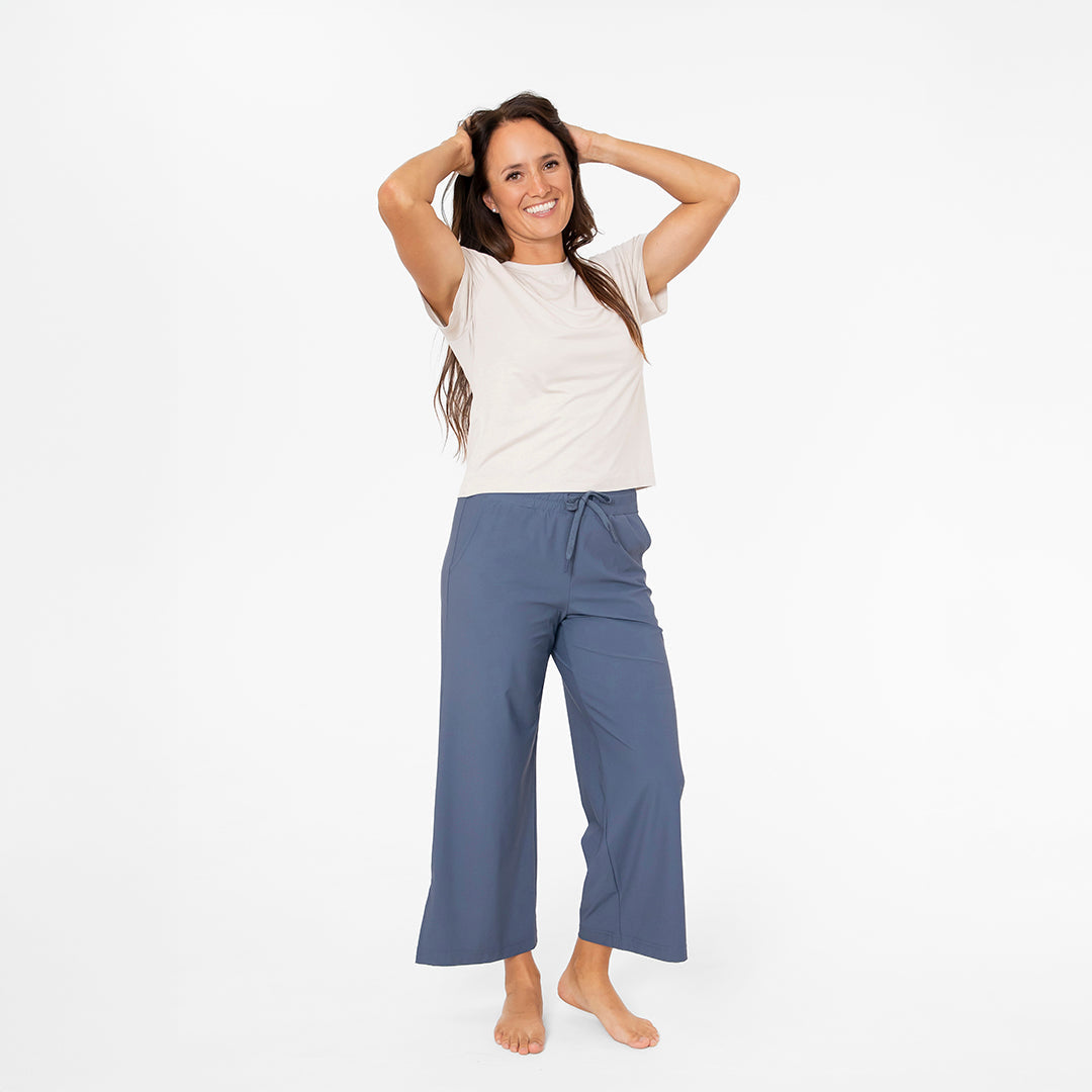 Wide Leg Tech Pants Casual Pants Janela Bay- Tilden Co.