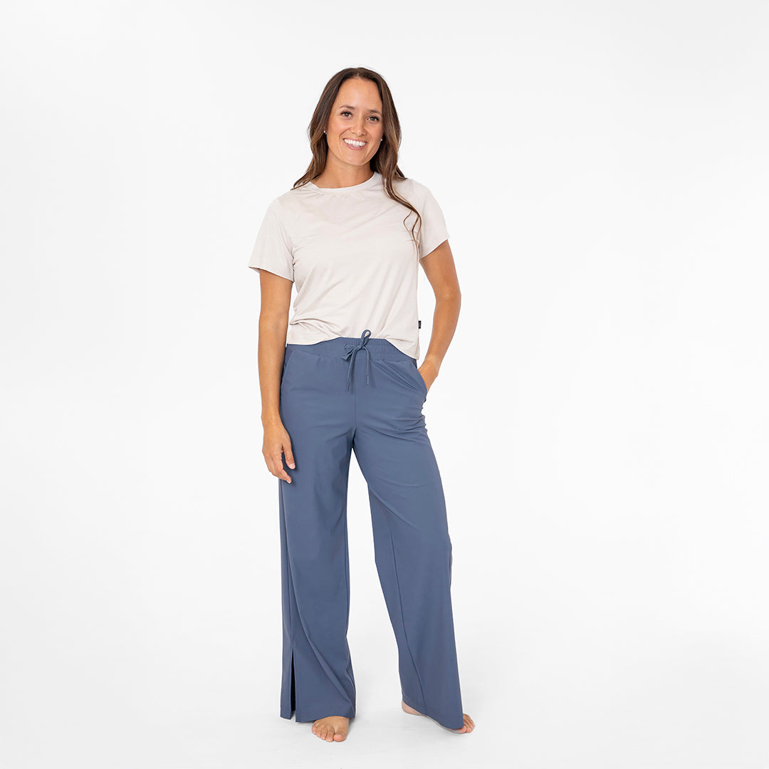 Wide Leg Tech Pants Casual Pants Janela Bay- Tilden Co.