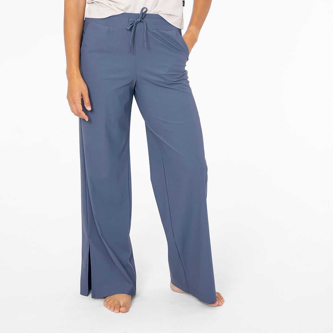 Wide Leg Tech Pants Storm Blue / XS / Tall Storm Blue XS Casual Pants Janela Bay- Tilden Co.