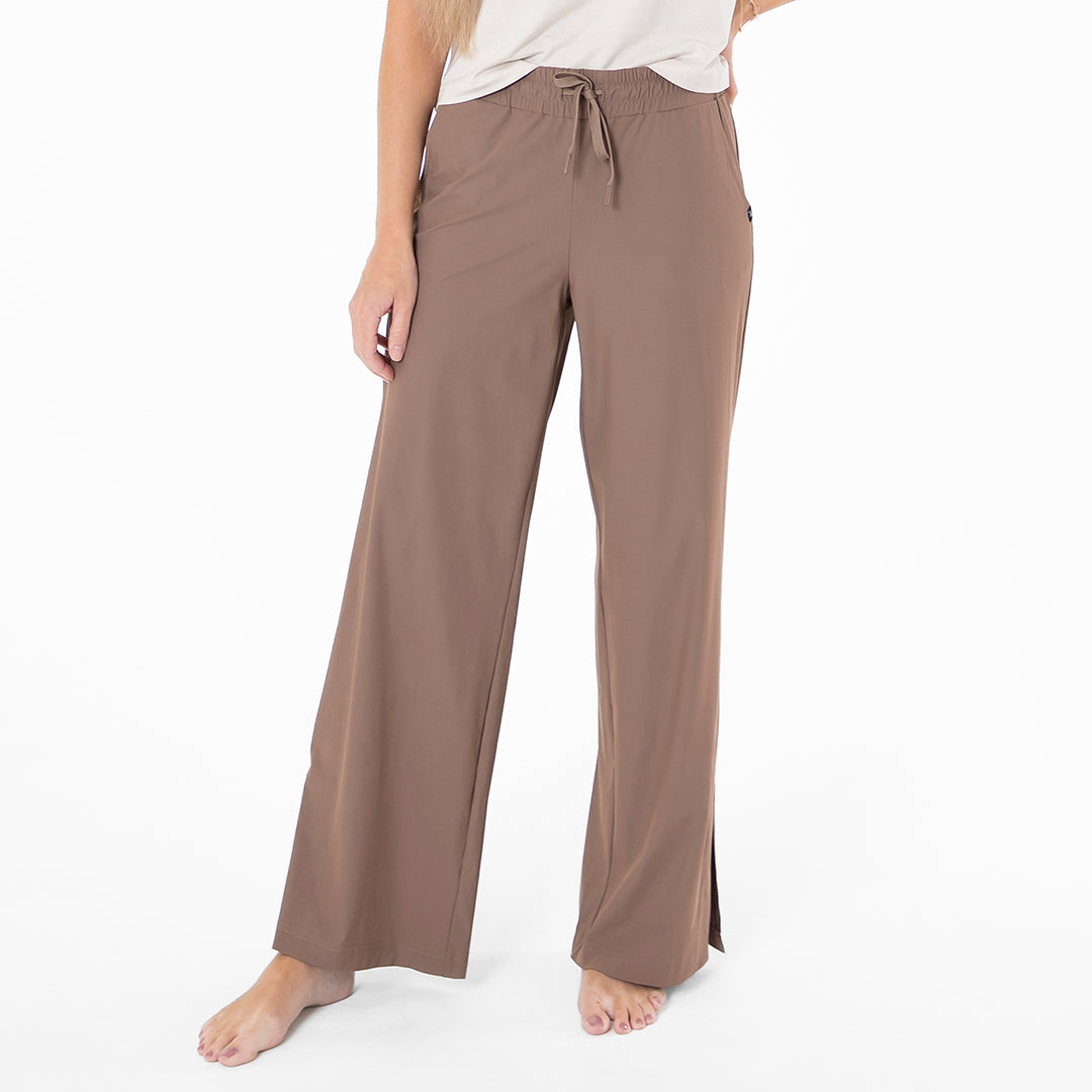 Wide Leg Tech Pants Rose Clay / XS / Tall Rose Clay XS Casual Pants Janela Bay- Tilden Co.