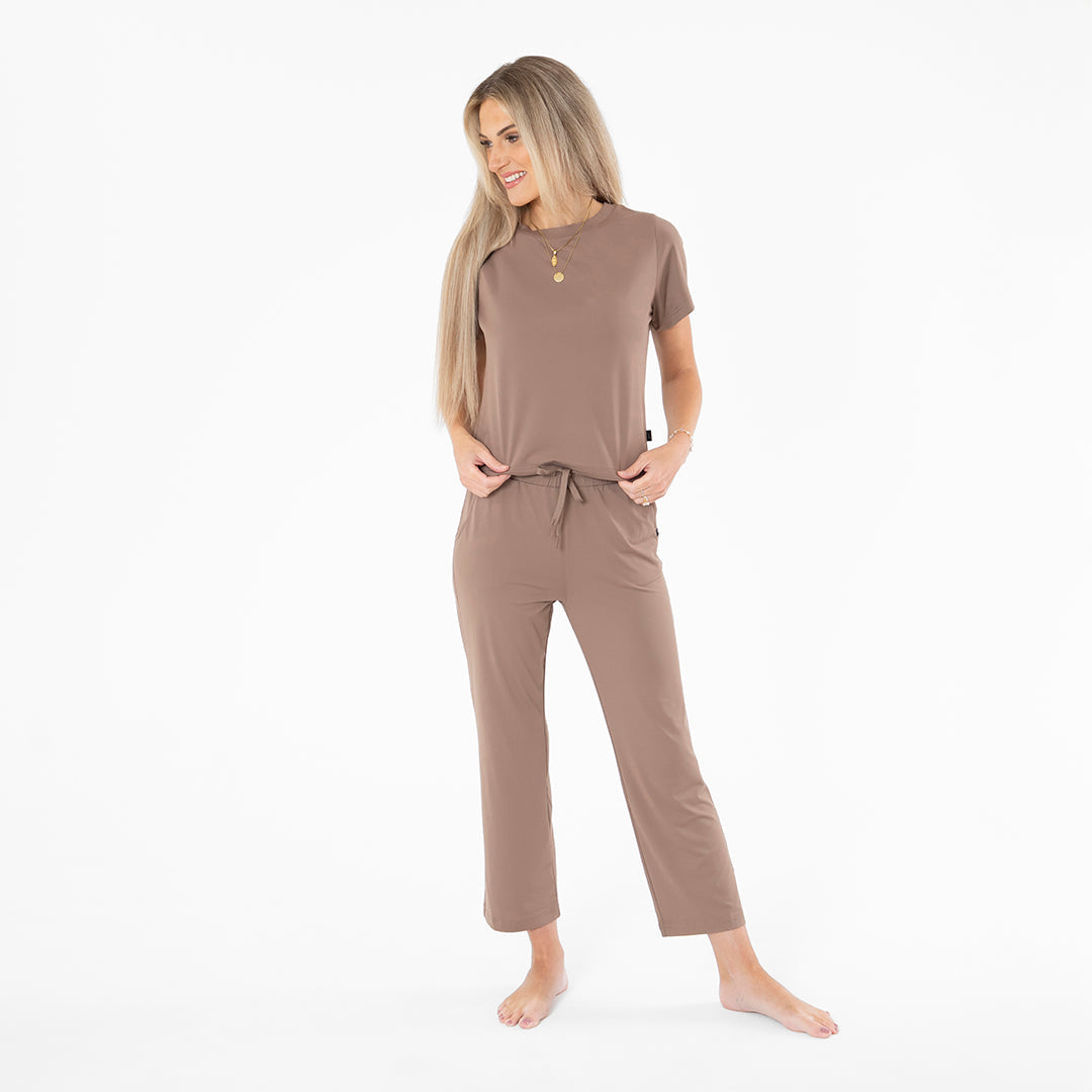 Straight Leg Lounge Pants Rose Clay / XS Rose Clay XS Janela Bay- Tilden Co.