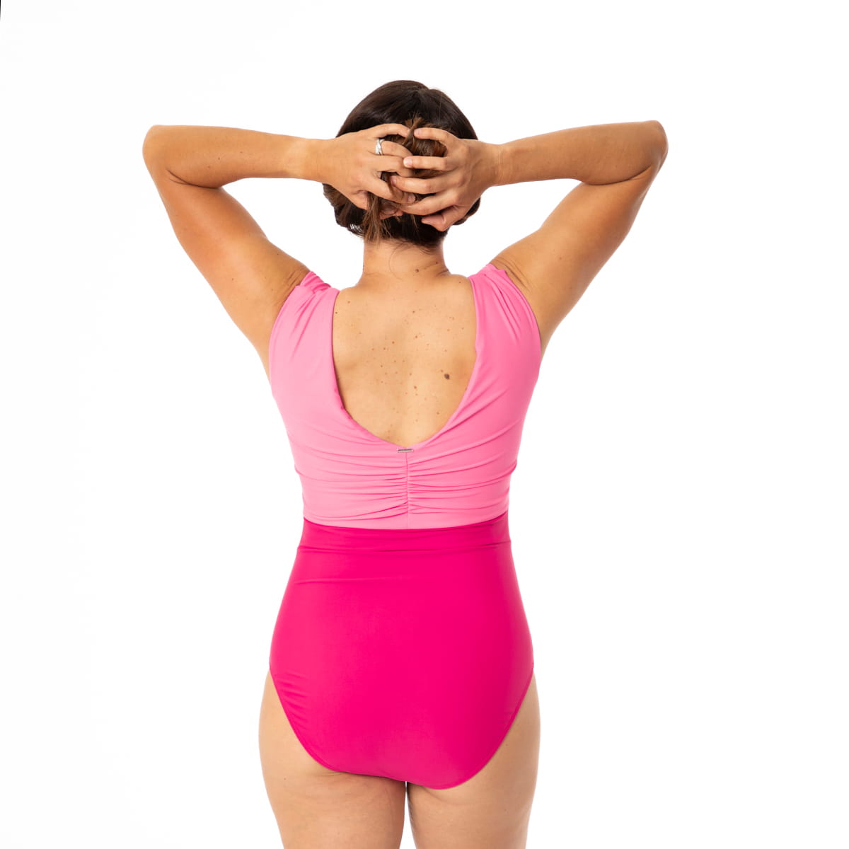 V Neck Gathered One Piece Swimsuit Janela Bay- Tilden Co.