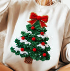 Faux Tufted Christmas Tree Graphic Tee and Sweatshirt Womens Ave Shops- Tilden Co.