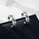 Cowgirl Engraved Silver Hoop Earrings | 80E62386 JOSSLYN by wall to wall- Tilden Co.