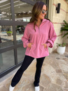 PREORDER: Hendrick Half Zip Hoodie in Nine Colors    Womens Ave Shops- Tilden Co.