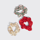 Holiday Scrunchies 3pc Set- Multi-color Hair Accessory KITSCH- Tilden Co.