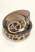DOUBLE O BUCKLE FAUX LEATHER BELT JOSSLYN by wall to wall- Tilden Co.