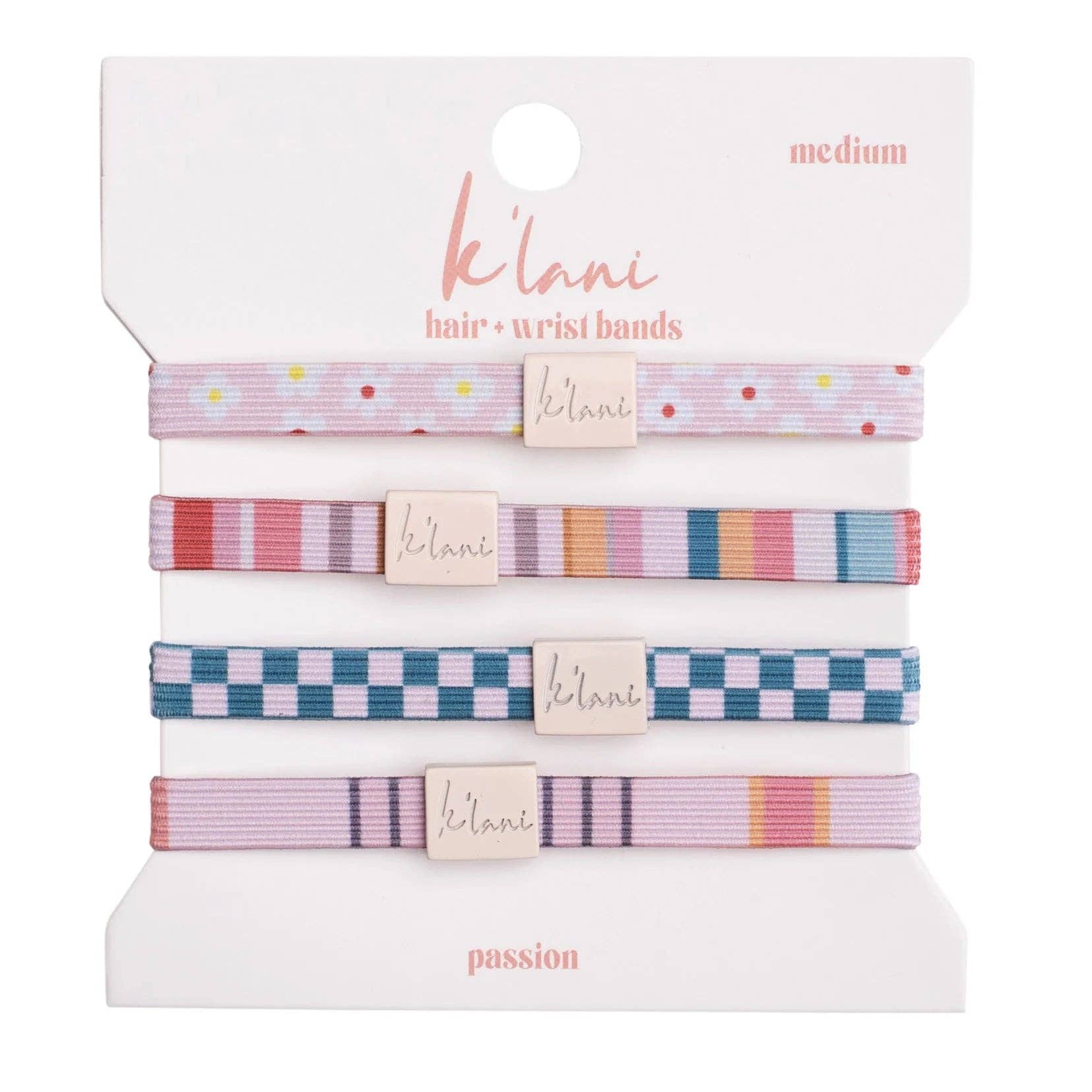 Passion - Hair + Wrist Bands Medium Medium K'Lani hair tie bracelets- Tilden Co.